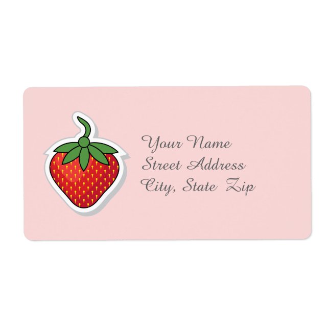 Red Sweet Strawberry - mall din adress Fraktsedel (Framsidan)
