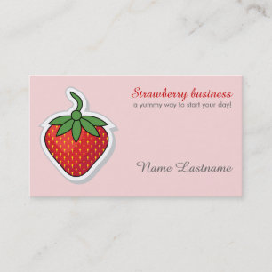 Red Sweet Strawberry - personlig affärskort Visitkort