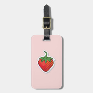 Red Sweet Strawberry - personlig Bagagebricka