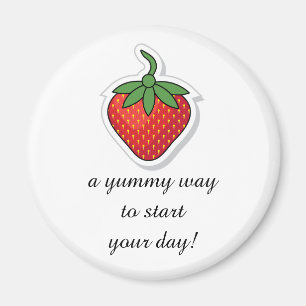 Red Sweet Strawberry - redigera fras Magnet