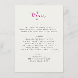 Red Sweet Vild Strawberry Flowers Bröllop Meny