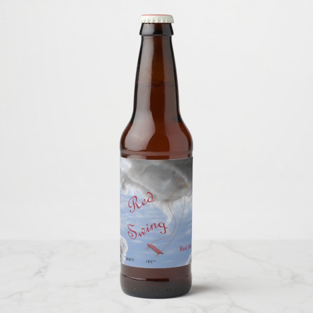Red Swing, namn och stil Ölflaska Etikett (Framsida)