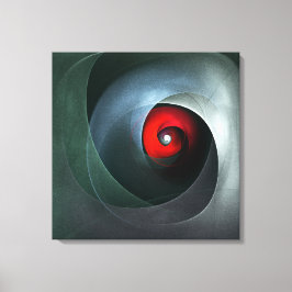 Red Swirl Artistic Modern Abstrakt Art Mönster #19 Canvastryck