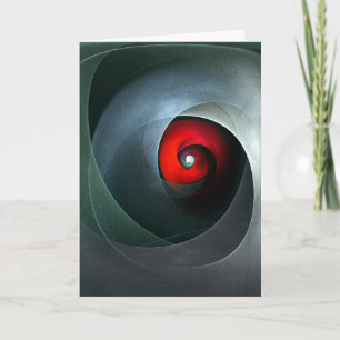 Red Swirl Artistic Modern Abstrakt Art Mönster #19 Kort