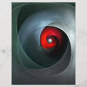 Red Swirl Artistic Modern Abstrakt Art Mönster #19 Reklamblad