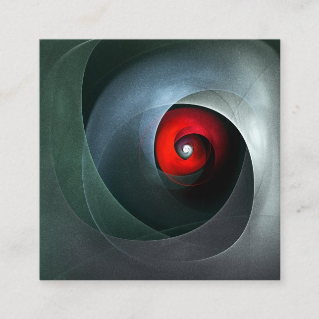 Red Swirl Artistic Modern Abstrakt Art Mönster #19 Tilläggskort (Framsida)