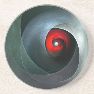 Red Swirl Artistic Modern Abstrakt Art Mönster #19 Underlägg