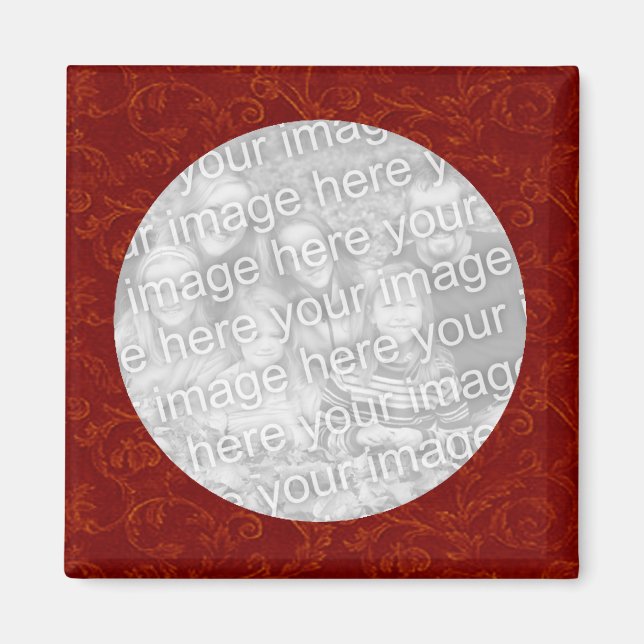 Red Swirl Photo Magnet-mall Magnet (Framsidan)