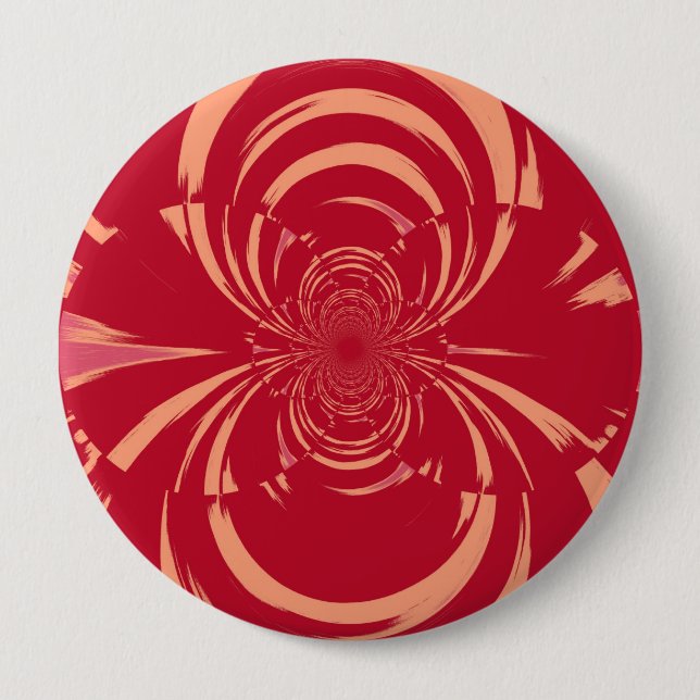 Red Swirl Retro Art Deco Knapp (Framsida)