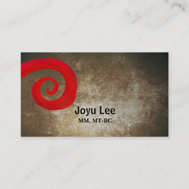 Red Swirl Visitkort (Framsida)