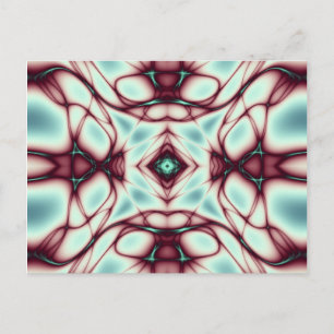 Red Swirls Abstrakt Art Vykort
