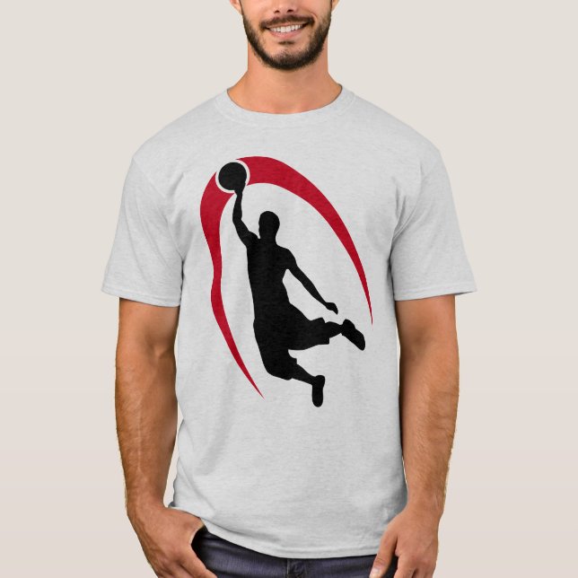 Red Swoboda Basketball Slam dunk Tee (Framsida)