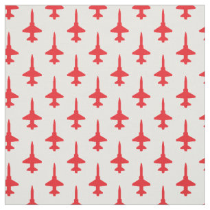 Red T-38 Talon Mönster på White Fabric Tyg
