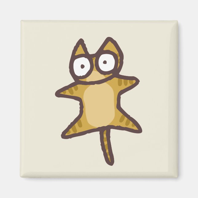 Red Tabby katt Magnet (Framsidan)