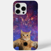 Red Tabby katt som tar en Selfie i rymden