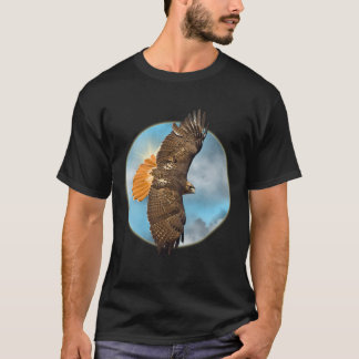 Red Tail Hawk Flying Sky Falcon Falconry Native T Shirt