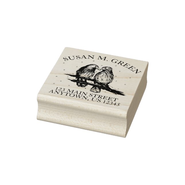 Red Tail Hawk Lovebird Snö Bird Adress Stämpel (Stämpel)