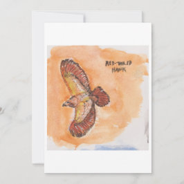 Red-tailed hawk Greeting Card Inbjudningar