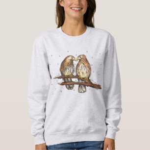 Red-Tails Hawk Birds Snö jultröja T-shirt