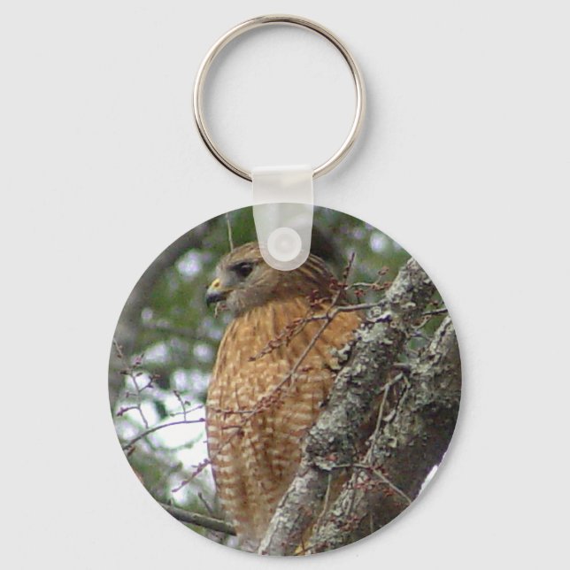 Red Tails Hawk Keychain Nyckelring (Framsida)