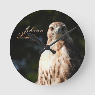 Red Tails Hawk *Personalize* Rund Klocka