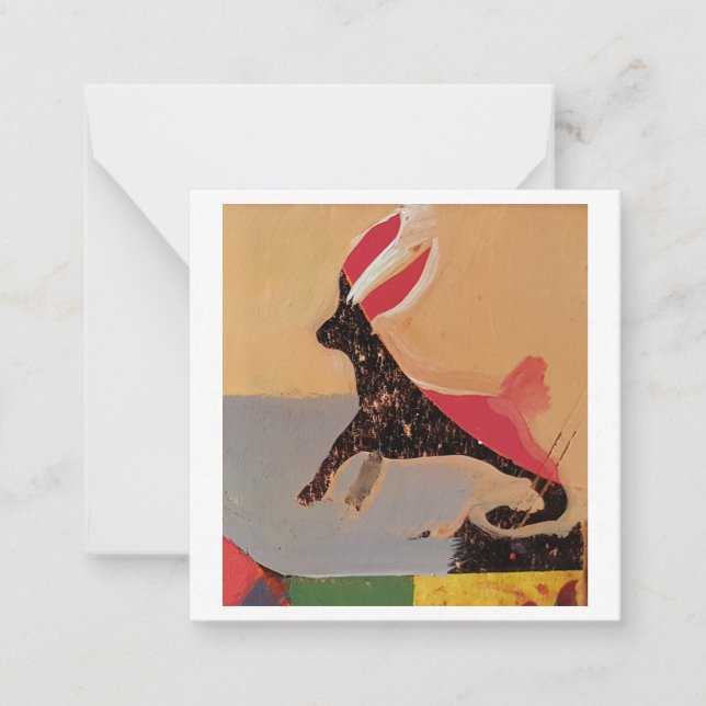 Red Tails Rabbit Anteckningskort (Framsida)