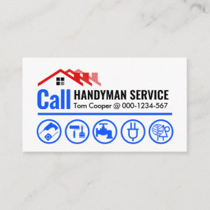Red Tak Calling Handyman Service Visitkort