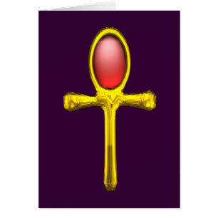 RED TALISMAN,gult lila Hälsningskort