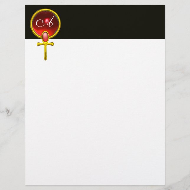 RED TALISMAN MONOGRAM ruby bright Black gult (Framsida)