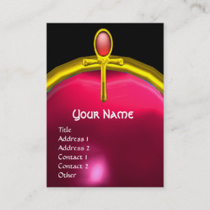 RED TALISMAN RUBY MONOGRAM rosa gult Visitkort
