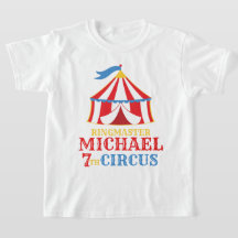 Red Tält Circus Carnival Birthday Shirt