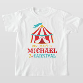 Red Tält Circus Carnival Birthday Shirt T