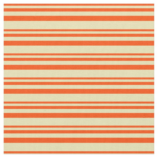Red & Tan Mönster Tyg (Närbild)