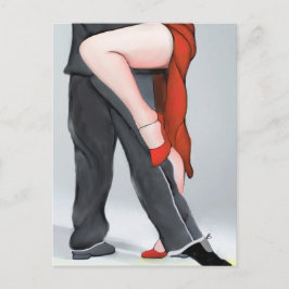Red Tango Shoe Vykort