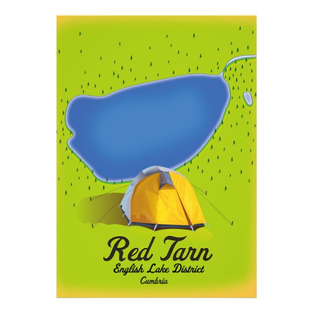 Red Tarn English Sjö District karta Fototryck (Framsidan)