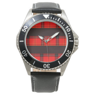 Red tartan armbandsur