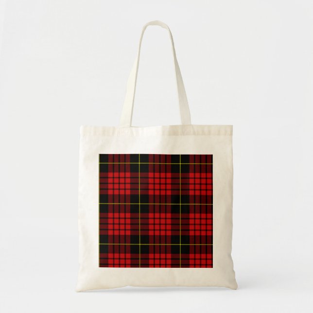 Red Tartan Budget Tote Tygkasse (Framsidan)