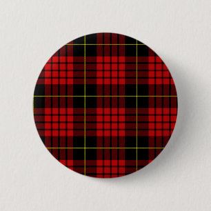 Red Tartan Button Knapp