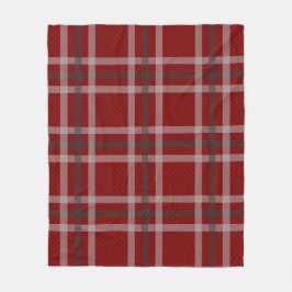 Red Tartan Checkered Traditional Scottish Play Fleecefilt