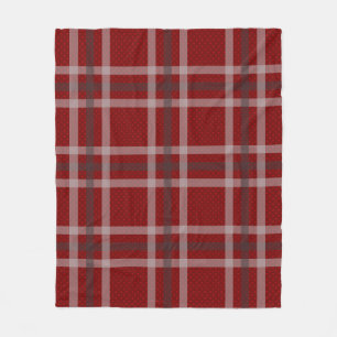 Red Tartan Checkered Traditional Scottish Play Fleecefilt