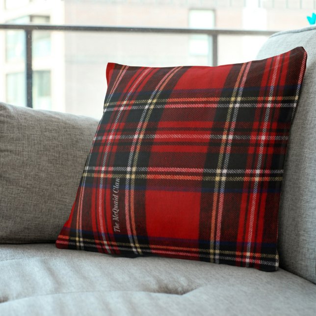 Red Tartan Customized Kudde (Traditional Red Tartan Pillow)
