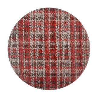 Red Tartan Fabric: Texturerad bakgrund