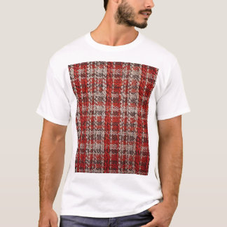 Red Tartan Fabric: Texturerad bakgrund T Shirt