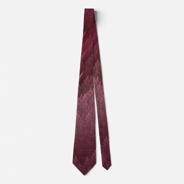 Red Tartan Feather Mönster Tie Slips (Framsida)