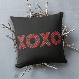 Red Tartan jul Mönster Kudde