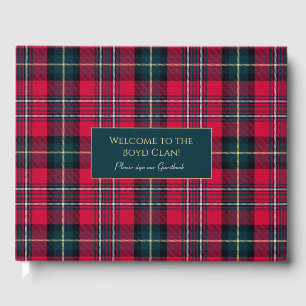 Red Tartan med anpassade Gästböcker