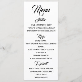 Red Tartan Menu Meny