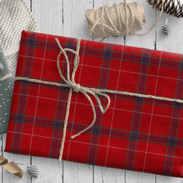 Red Tartan Mönster ID589 Presentpapper