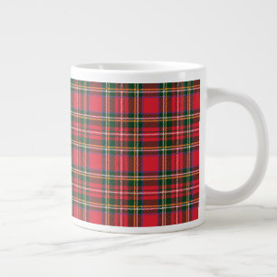 Red & Tartan Mönster Jumbo Mugg