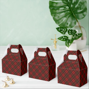 Red tartan plaid vinterjul helgdagarna mönster presentaskar